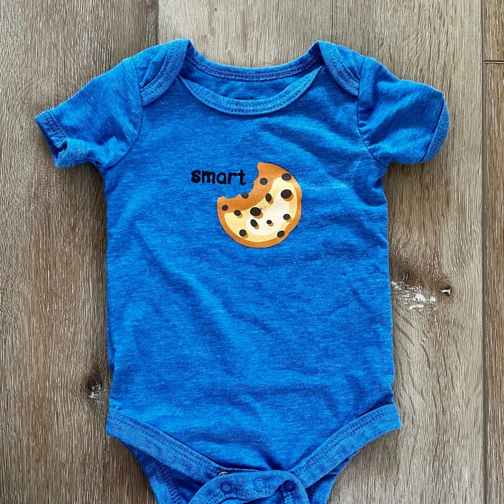 Indigo Baby Short Sleeve Onesie, 0-3 months